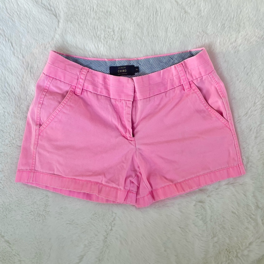 J. Crew Faded Hot Pink Chino Shorts 4’’ inseam 100% Cotton Size 2 Summer Style